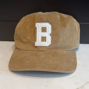 Brixton Tan Corduroy Cap with Big B